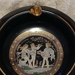 Black and Gold Decorative Ashtray